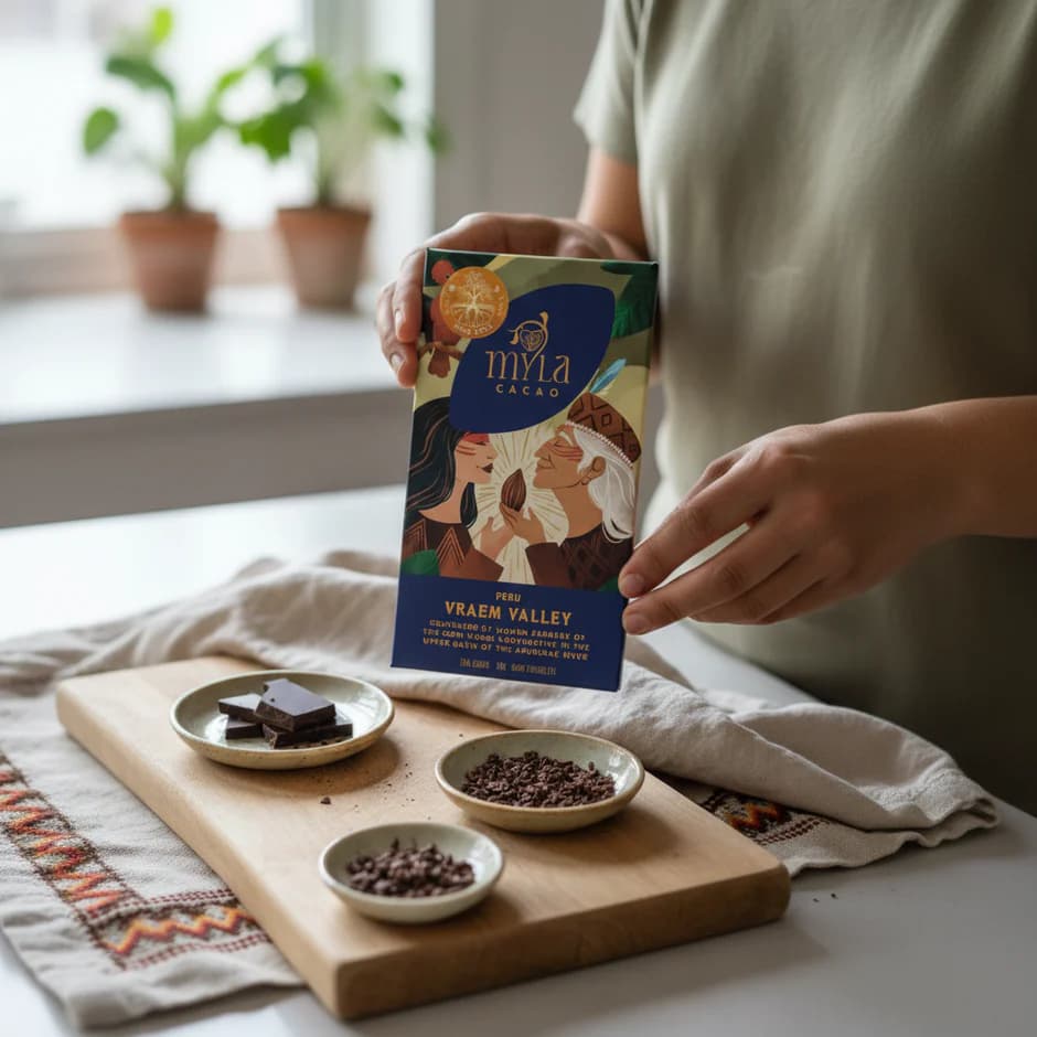 Myla Cacao VRAEM Valley bar lifestyle shot